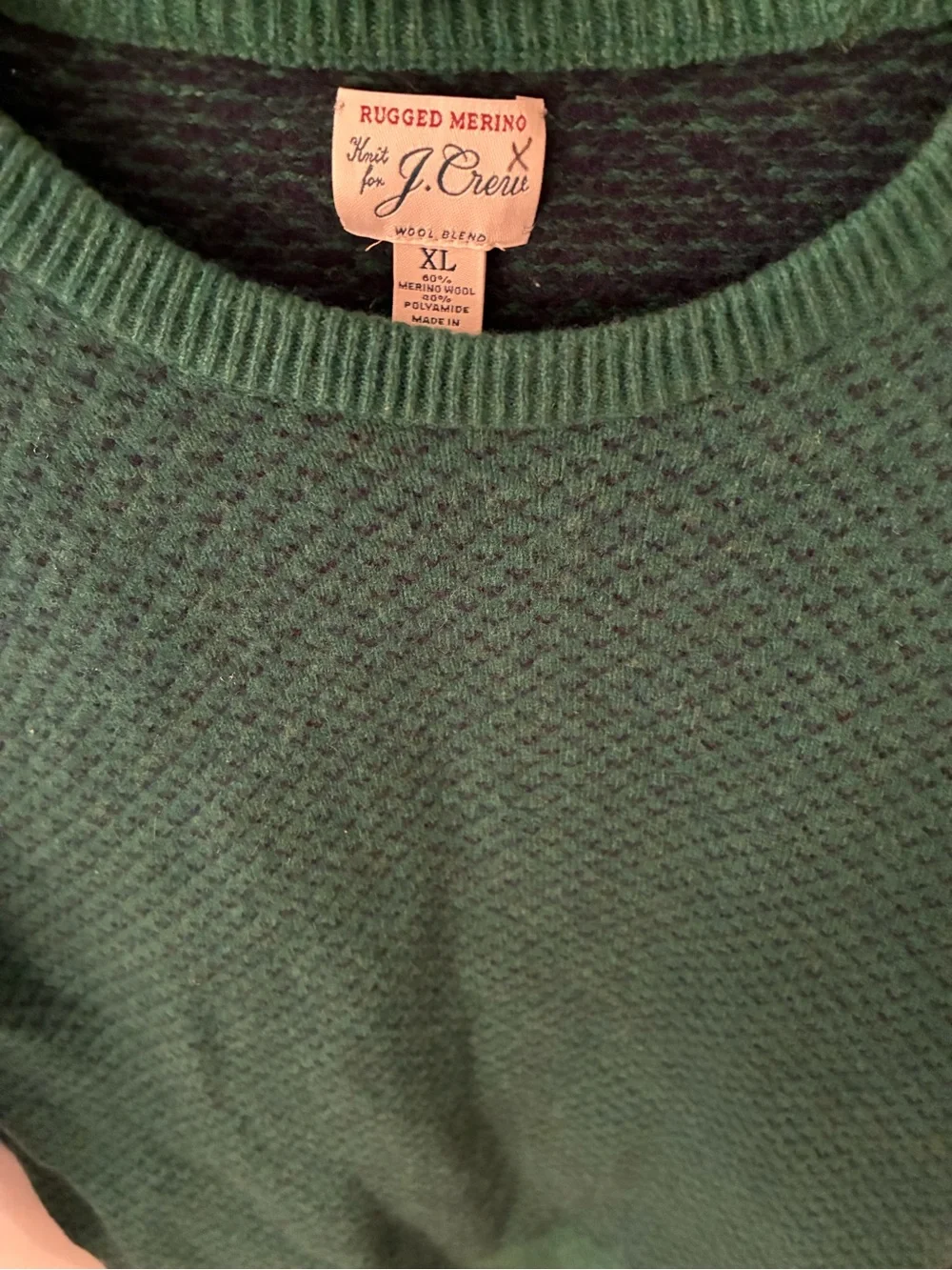 Men's Banana Republic- Rugged Merino Green/Blue Sweater